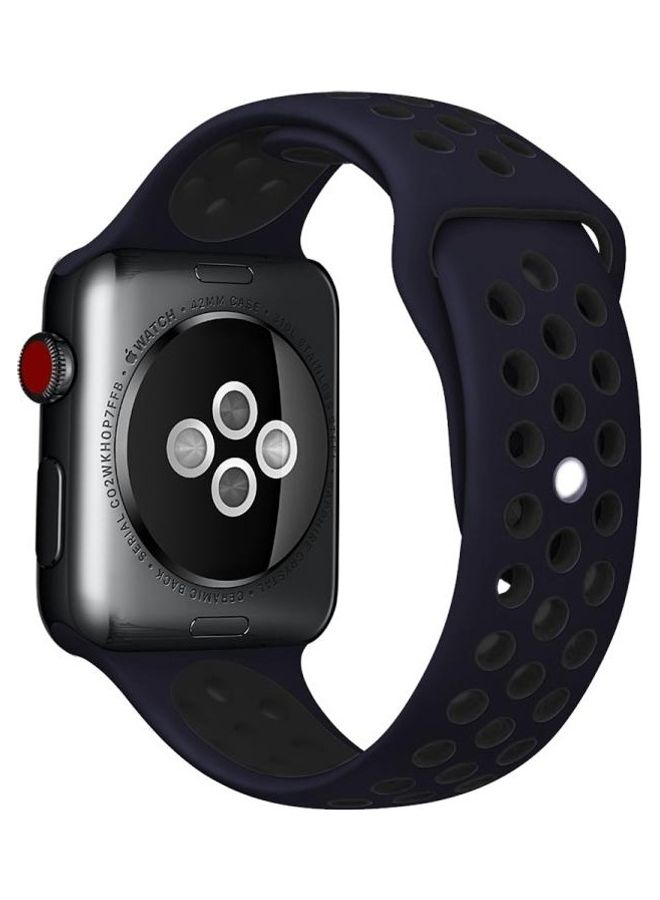 BGM Replacement Band for Apple Watch Series 1/2/3/4/5/6/SE 38/40mm Blue/Black - Image 1
