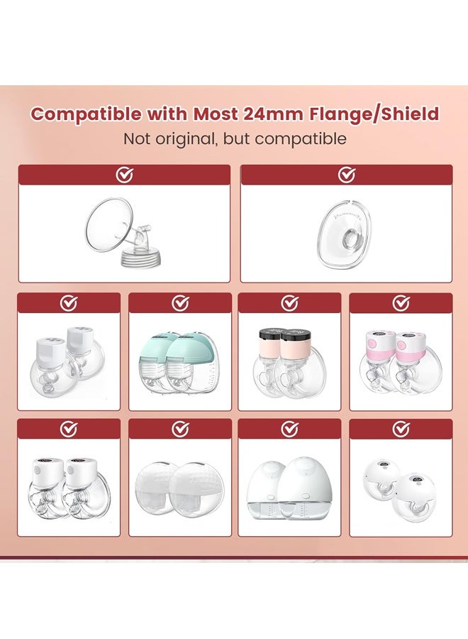 يالونج حشية حافة من السيليكون الصالحة للطعام مقاس 13/15/17/19/21 مم، مناسبة لحافة/درع 24 مم لمعظم مضخات الثدي، خالية من مادة BPA - Image 5