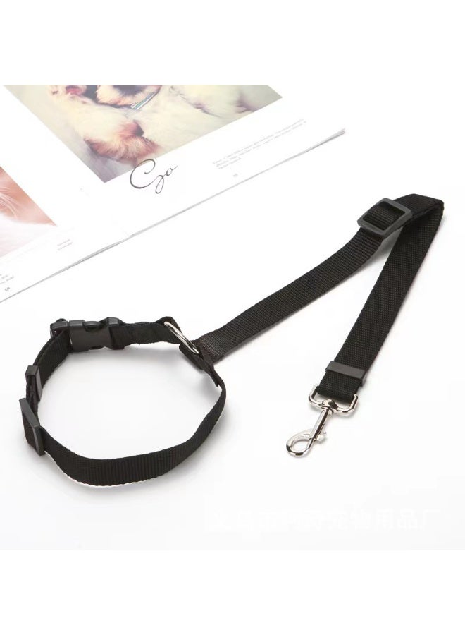 2 Packs Dog Cat Safety Seat Belt Strap Car Headrest Restraint Adjustable Nylon Fabric Dog Restraints Vehicle Seatbelts Harness - Image 5