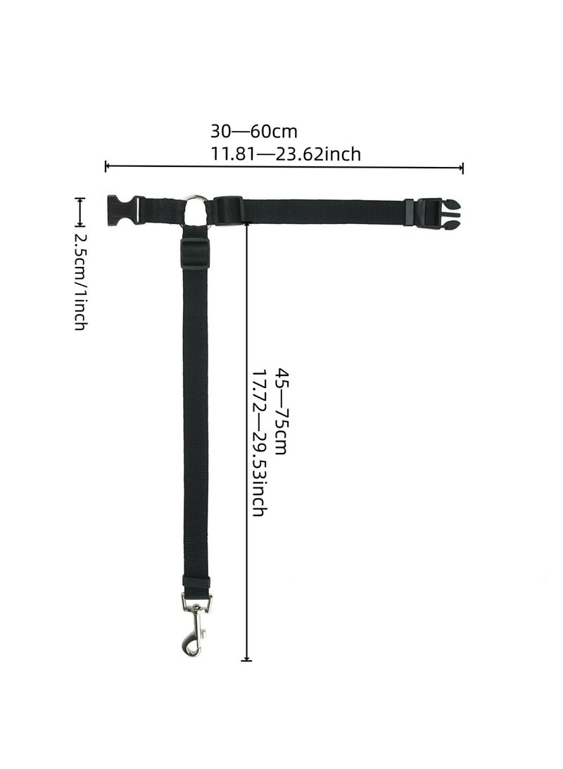 2 Packs Dog Cat Safety Seat Belt Strap Car Headrest Restraint Adjustable Nylon Fabric Dog Restraints Vehicle Seatbelts Harness - Image 2