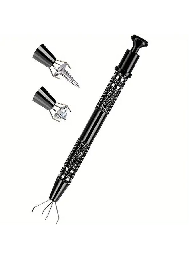 Silver Stainless Steel Four Claw Heavy Duty Precision Picker For Mobile Phone Repair - Image 1