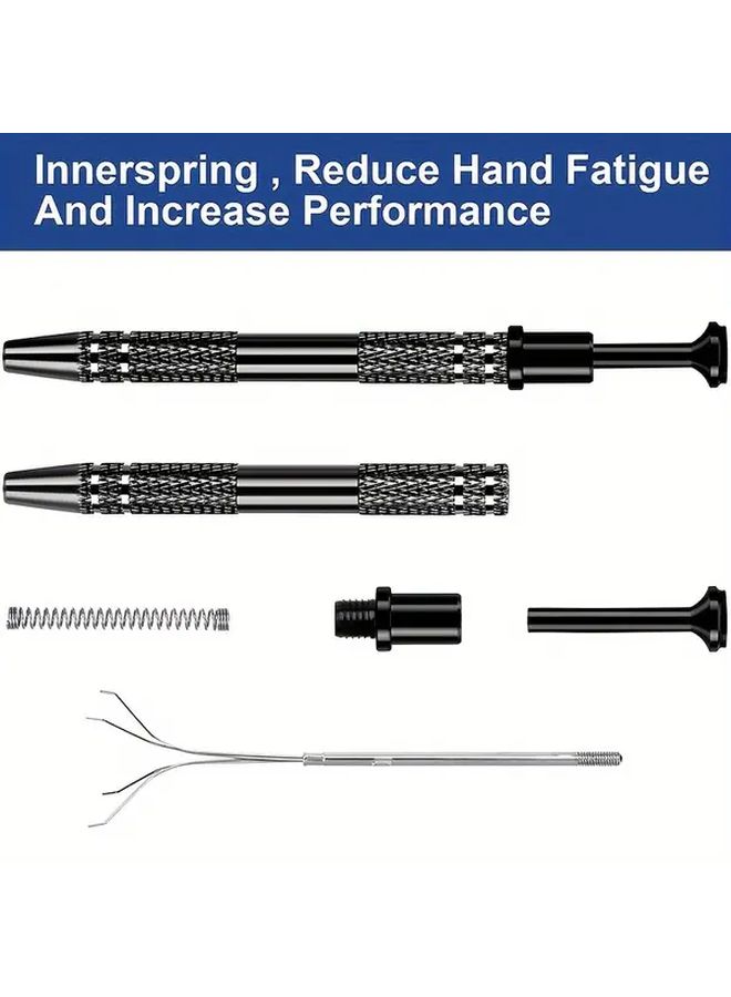 Silver Stainless Steel Four Claw Heavy Duty Precision Picker For Mobile Phone Repair - Image 5
