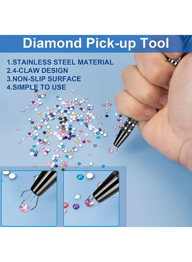 Silver Stainless Steel Four Claw Heavy Duty Precision Picker For Mobile Phone Repair - Image 2