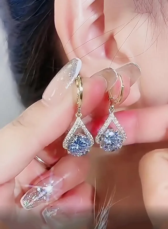 تايك تو Take Two Embellished Huggie Earrings