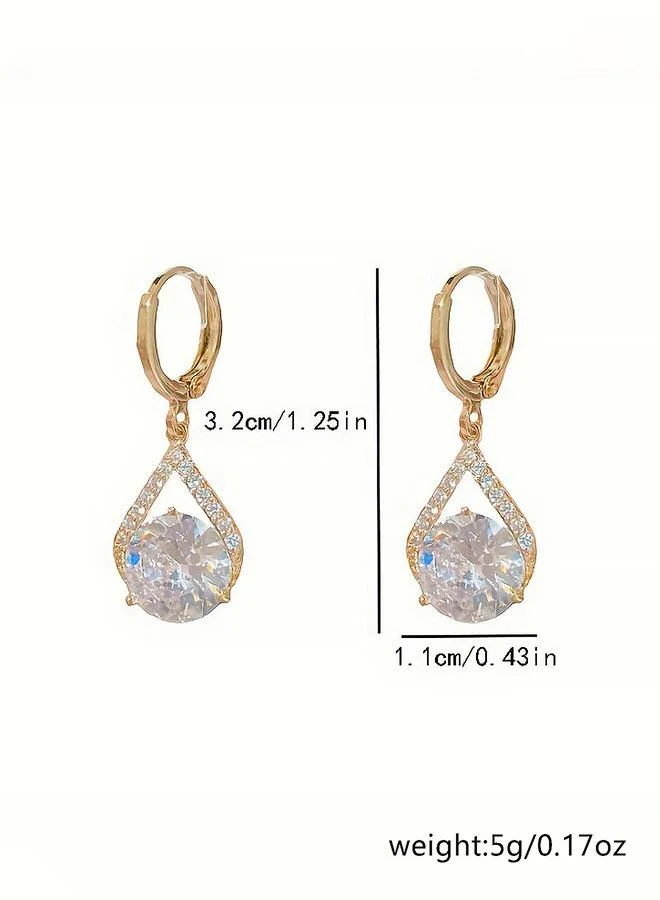 تايك تو Take Two Embellished Huggie Earrings