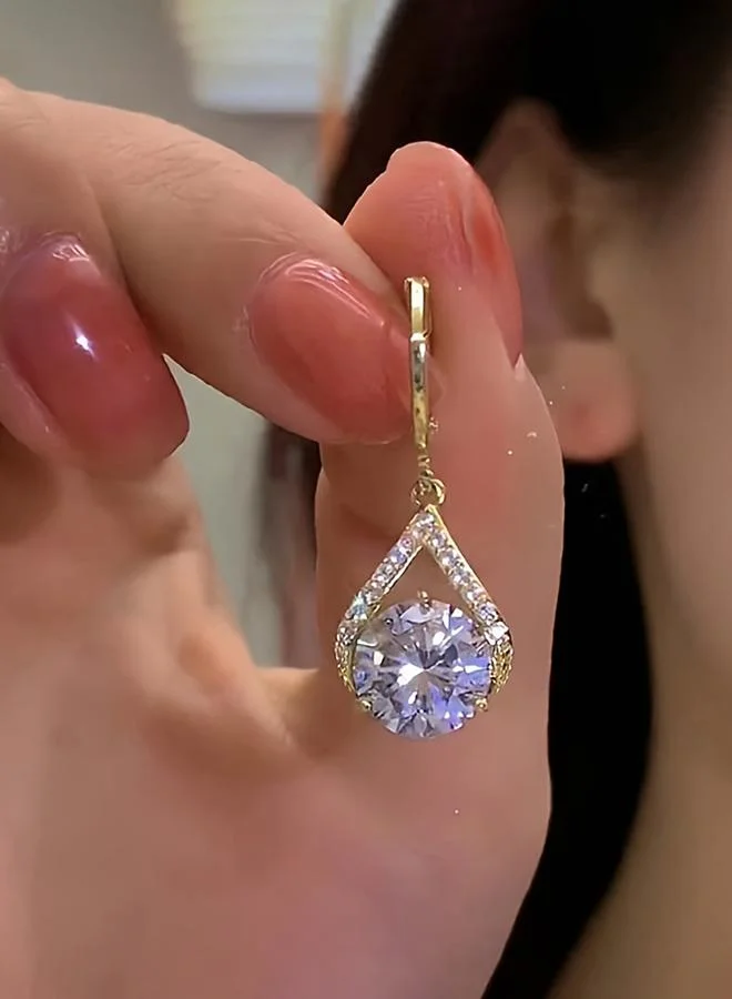 تايك تو Take Two Embellished Huggie Earrings