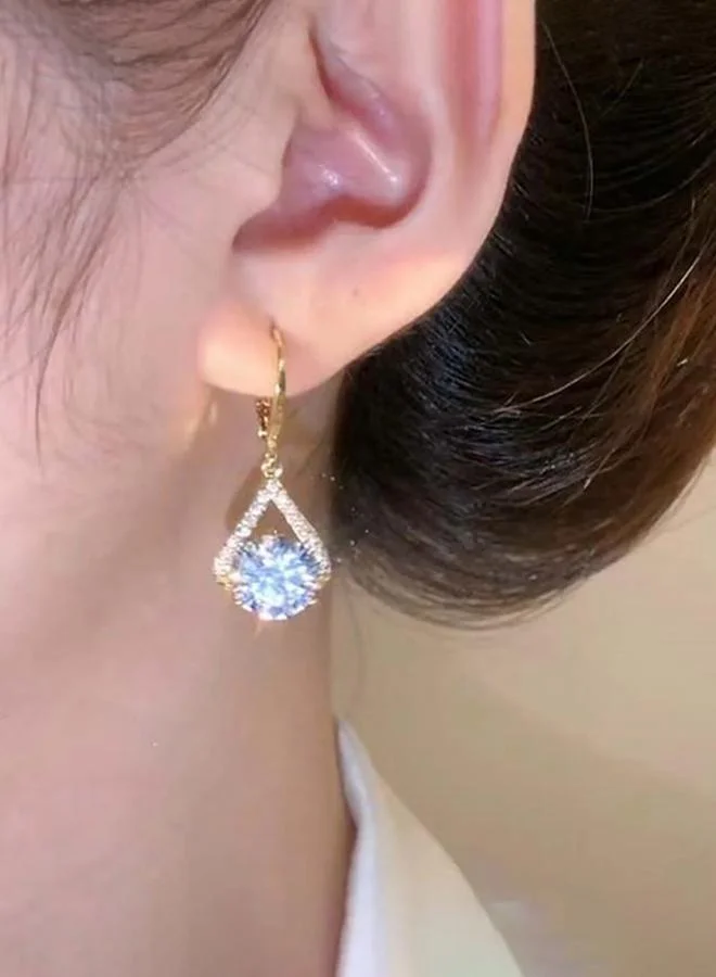 تايك تو Take Two Embellished Huggie Earrings