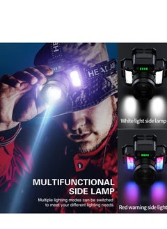 DMG TECH LED Headlamp, Rechargeable High Power Headlight, USB Charging, Super Bright Motion Sensor Headlamps, 6 Lighting Modes, Waterproof Durable Head Lamp for Hiking, Outdoor, Camping, Emergency  - Image 5