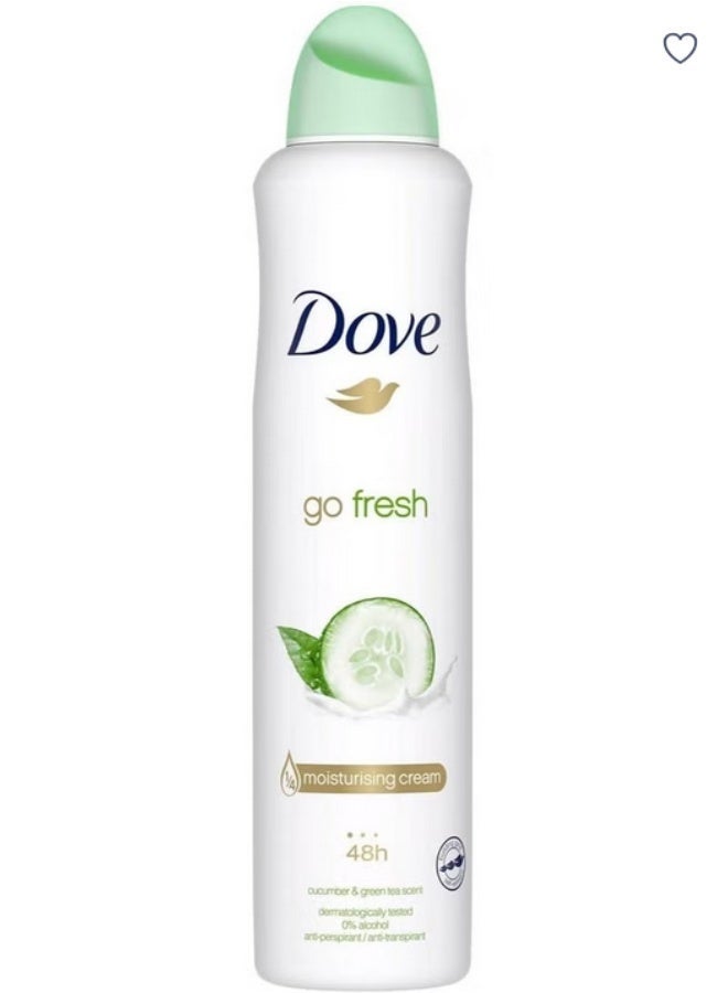 Dove Go Fresh, Deodorant Spray Cucumber and Green Tea 3 x 250ml - Image 3
