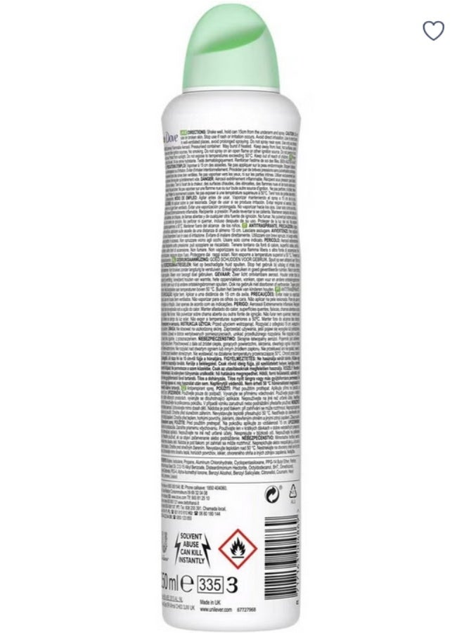 Dove Go Fresh, Deodorant Spray Cucumber and Green Tea 3 x 250ml - Image 4