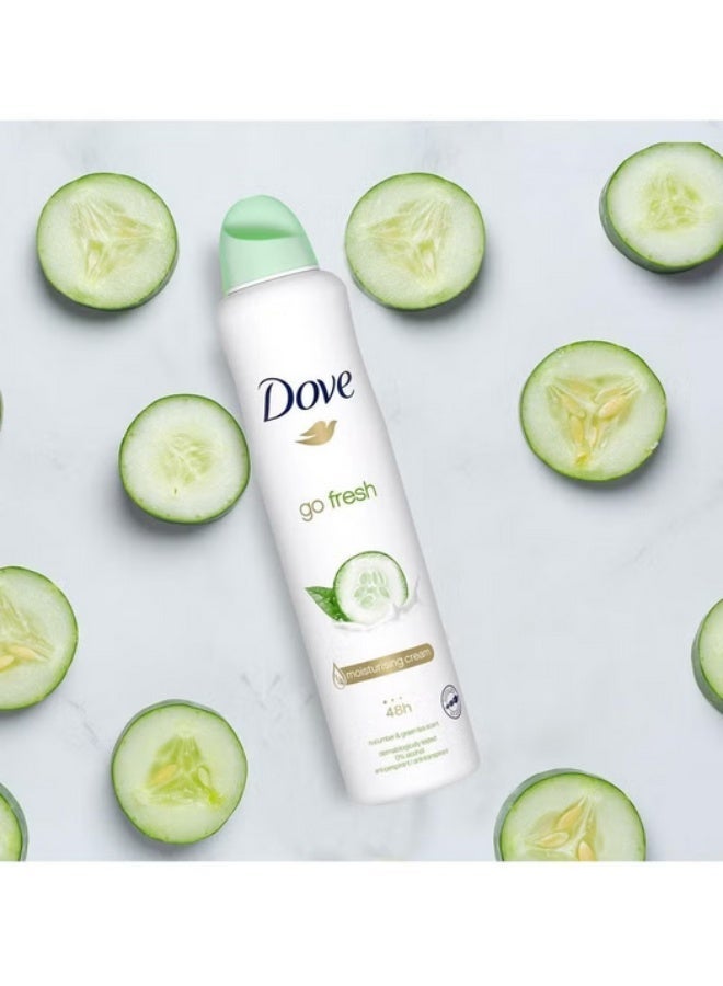 Dove Go Fresh, Deodorant Spray Cucumber and Green Tea 3 x 250ml - Image 5