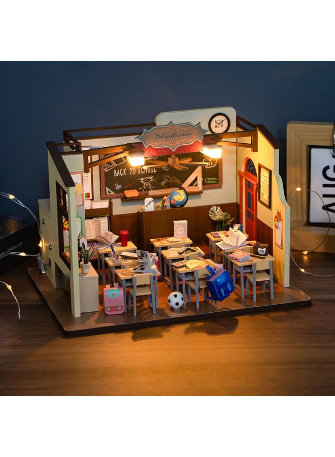 Bluejw Hongda Diy Cabin Innocence Age 3d Stereo Assembled Building Classroom Model Opening Season Graduation Season Gift - Image 1