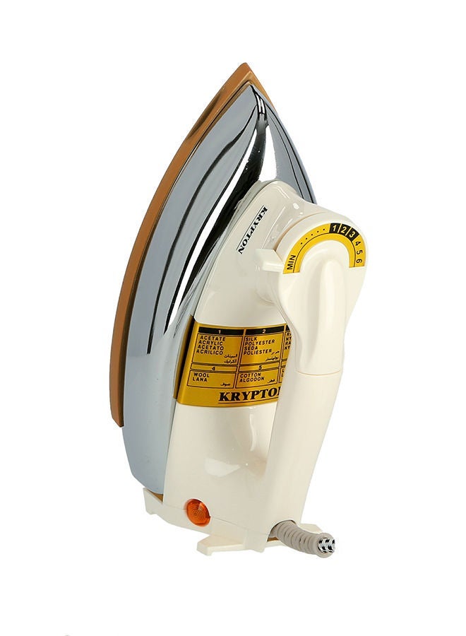 Krypton Heavy Duty Dry Iron, 1200W, Non-Stick Ceramic Coated Soleplate, Adjustable Temperature Control, Overheat Protection, Fast Heating, Comfortable Handle, Suitable for All Fabrics, 7-Year Warranty 2.1 kg 1200 W KNDI6032N-A White - Image 5
