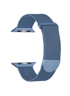 Replacement Strap For Apple Watch 7 41mm Milanese Metal Magnetic Watch Band Blue