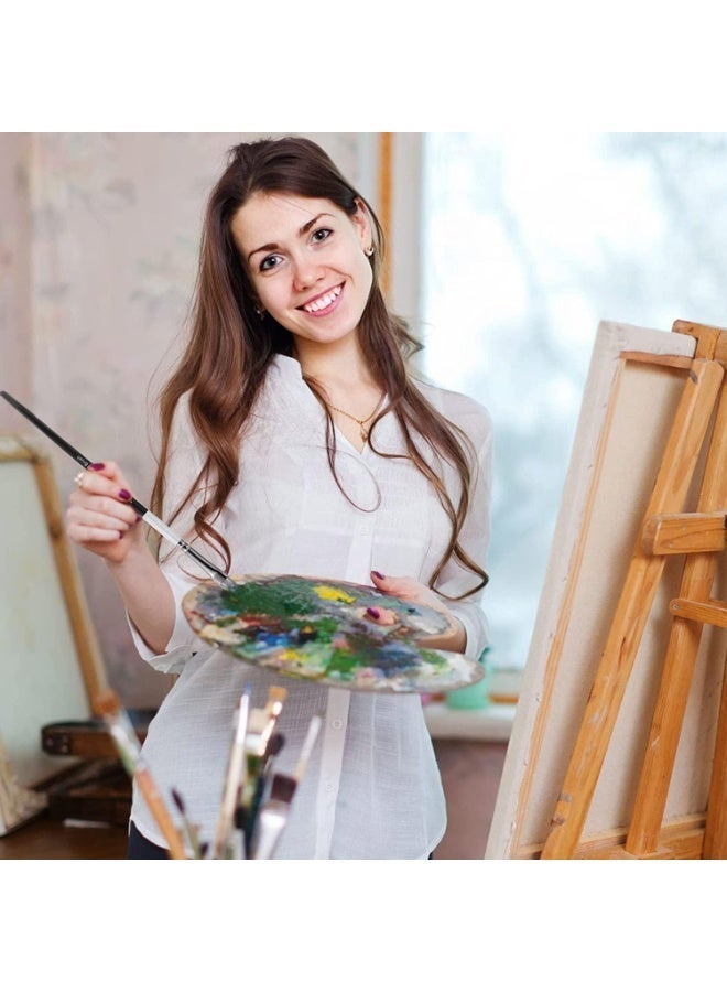 6 قطع مجموعة فرشاة الرسم باللون الأبيض، فرشاة فنية من النايلون لرسم الأكريليك والزيت واللون المائي والغواش، تفرز الألوان بسلاسة، مناسبة للمبتدئين والمحترفين. - Image 4