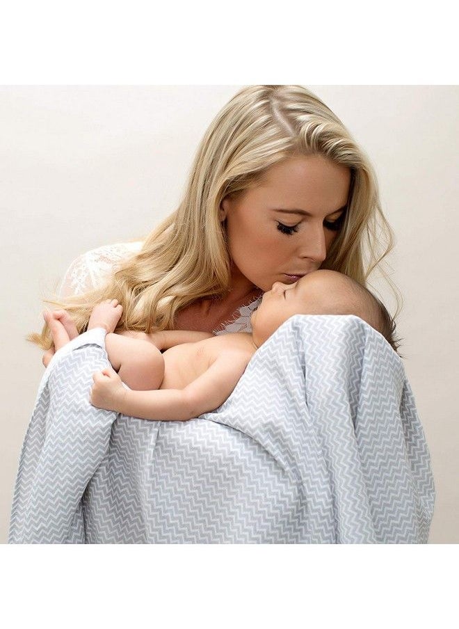 MOM'S HOME - Organic Cotton Super Soft Baby Muslin Cloth Swaddle012 Monthspack Of 2Grey Box - Image 1