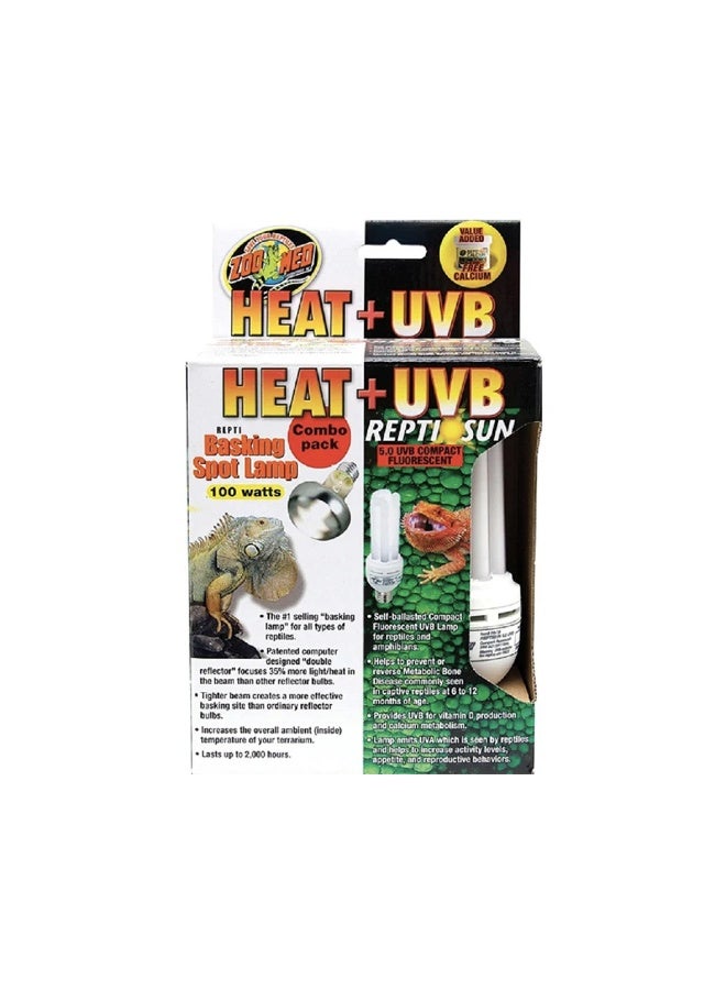 Zoo Med Heat + UVB Combo Pack