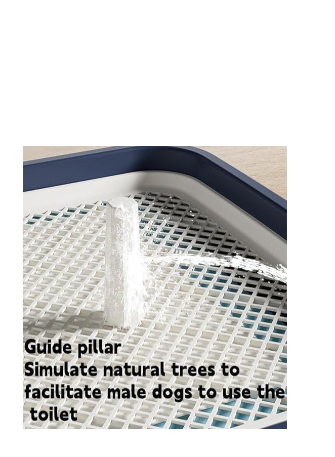 TRASSLE Dog Potty Fence, Dog Potty Training Toilet Pad Puppy Tray Pet Toilet,Puppy Pad Holder for Dogs,with Protection Wall and Removable Simulation Pillar Keep Paws Dry No Leak Dog Urine Mat - Image 3