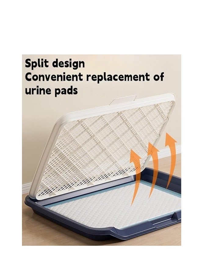 TRASSLE Dog Potty Fence, Dog Potty Training Toilet Pad Puppy Tray Pet Toilet,Puppy Pad Holder for Dogs,with Protection Wall and Removable Simulation Pillar Keep Paws Dry No Leak Dog Urine Mat - Image 5