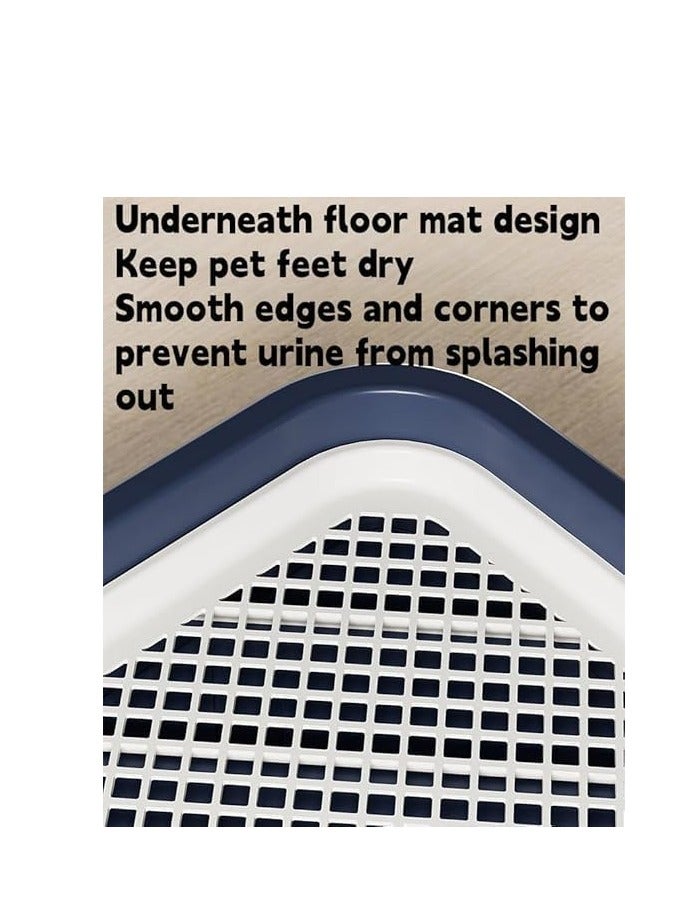 TRASSLE Dog Potty Fence, Dog Potty Training Toilet Pad Puppy Tray Pet Toilet,Puppy Pad Holder for Dogs,with Protection Wall and Removable Simulation Pillar Keep Paws Dry No Leak Dog Urine Mat - Image 2