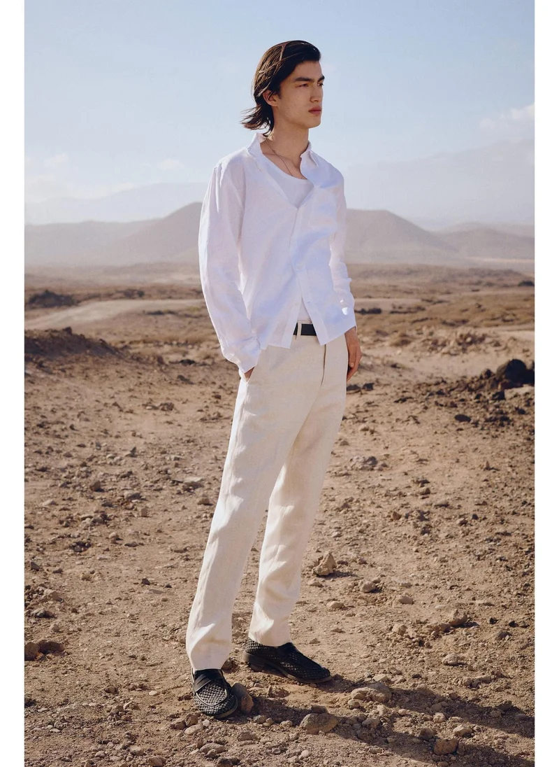 H&M Regular Fit Linen-blend shirt