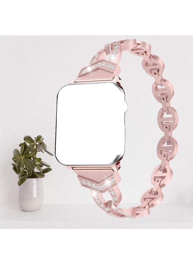 Black Metal Strap For iWatch 38mm 40mm 41mm Bling Bracelet Band - Image 4