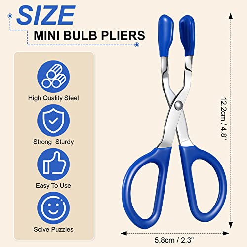 Minatee Mini Halogen Light Bulb Pliers Removal Tool, Common to Removing Car Dashboard Interior and Broken Hard Reach Miniature Light Bulb(Blue) - Image 2