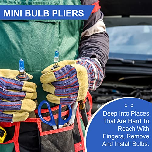 Minatee Mini Halogen Light Bulb Pliers Removal Tool, Common to Removing Car Dashboard Interior and Broken Hard Reach Miniature Light Bulb(Blue) - Image 5