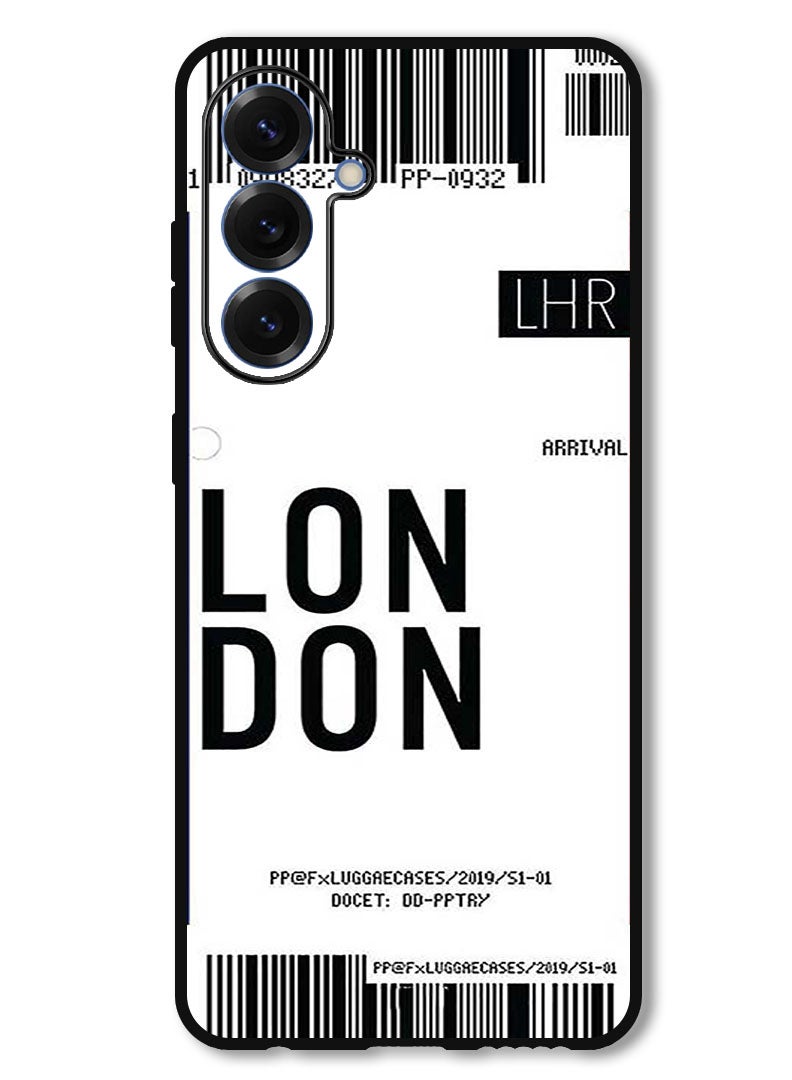 Theodor Protective Case Anti Scratch Shock Proof Bumper Cover For Samsung Galaxy S25 Plus London boarding pass - Image 1