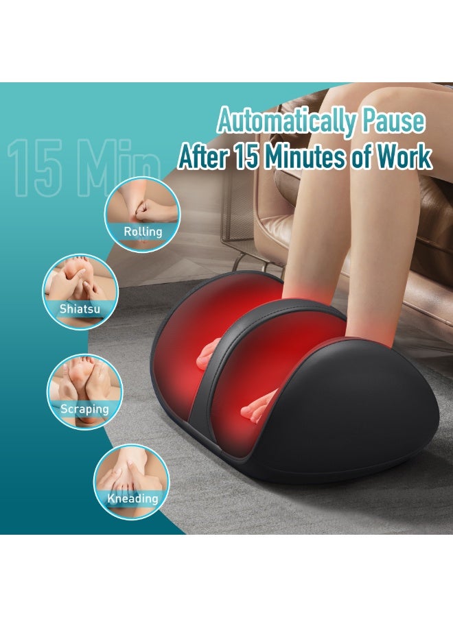 EzzySo مساج القدم بالضغط مع حرارة، مدلك للقدم والساق مع عجن وتدحرج، مدلك للساق والذراع لتخفيف الألم وتعزيز الدورة الدموية - Image 3