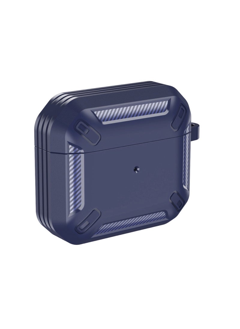 Cellairis - Apple AirPods 3 Case, Carbon Case For Apple AirPods 3 - Dark Blue - Image 1