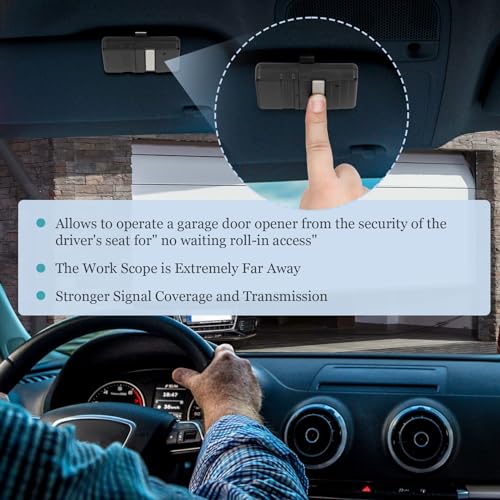 Jisculo 1 for GT90-1 Garage Door Remote Control,Compatible with Genie 9/12 Dip Switch Garage Door Opener Remote,Genie 390MHZ Overhead Door Opener Replacement for MAT90/GT912/G220/AT90/Blue Max - Image 4