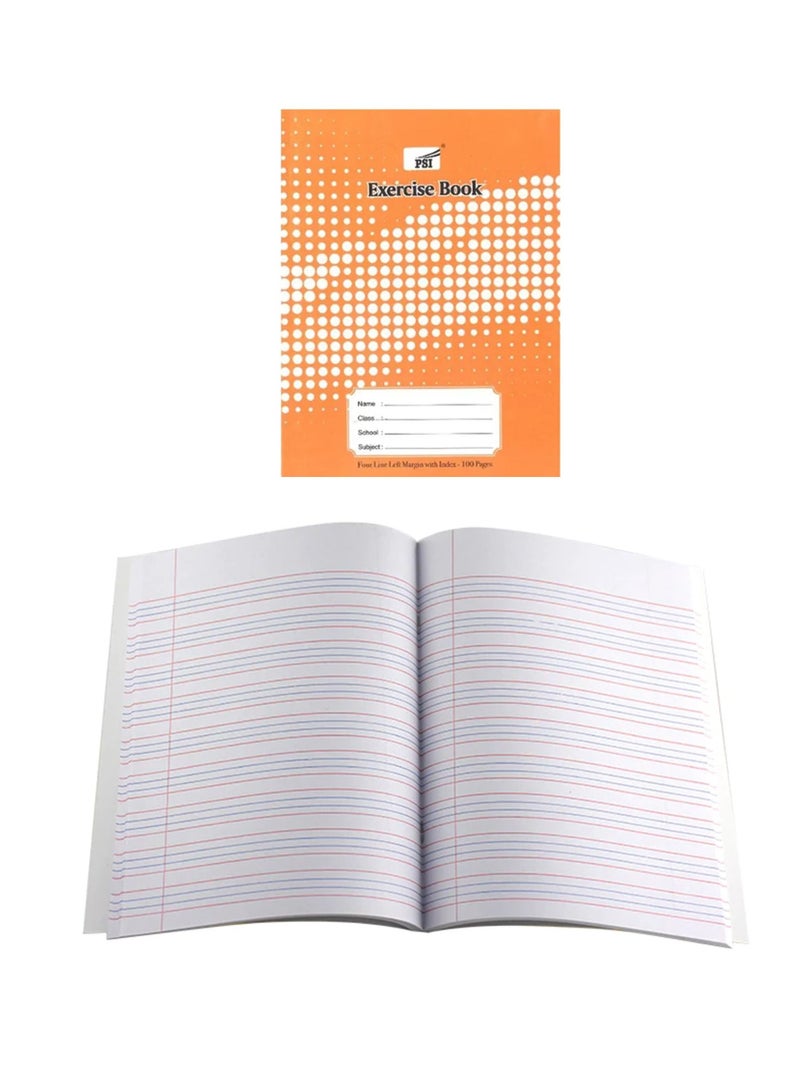 Psi 6-Piece Exercise Note Book Four Lined 100 Pages - Image 2