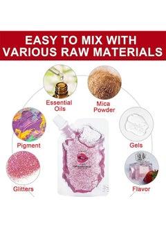 LANGMANNI DIY Lip Gloss Base, Lip Gloss Base Oil Material Lip Makeup Primers, Primer for DIY Handmade Micro Light Lip Balms Lip Gloss, Moisturizing Basic Gel - 20ML (Pink Pearlescent)  - Image 5