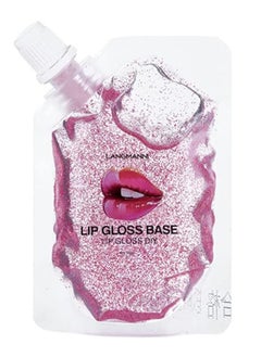 LANGMANNI DIY Lip Gloss Base, Lip Gloss Base Oil Material Lip Makeup Primers, Primer for DIY Handmade Micro Light Lip Balms Lip Gloss, Moisturizing Basic Gel - 20ML (Pink Pearlescent)  - Image 1