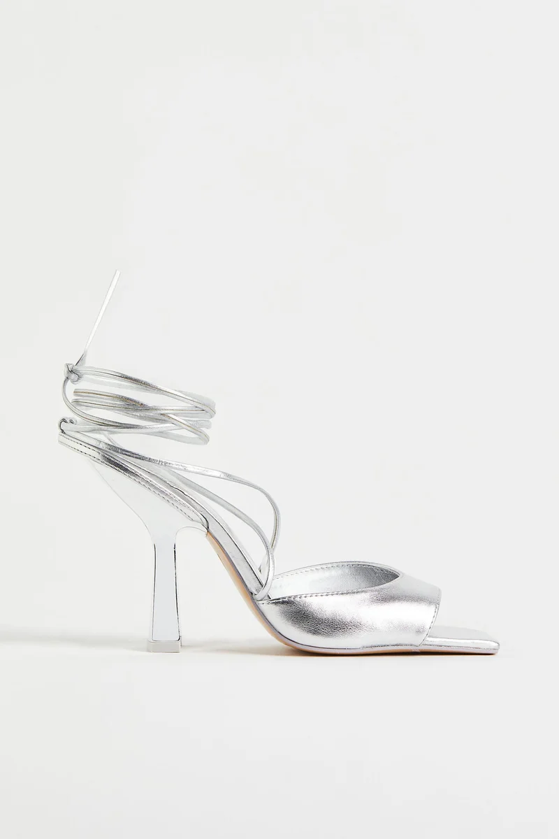 H&M Shimmering metallic sandals