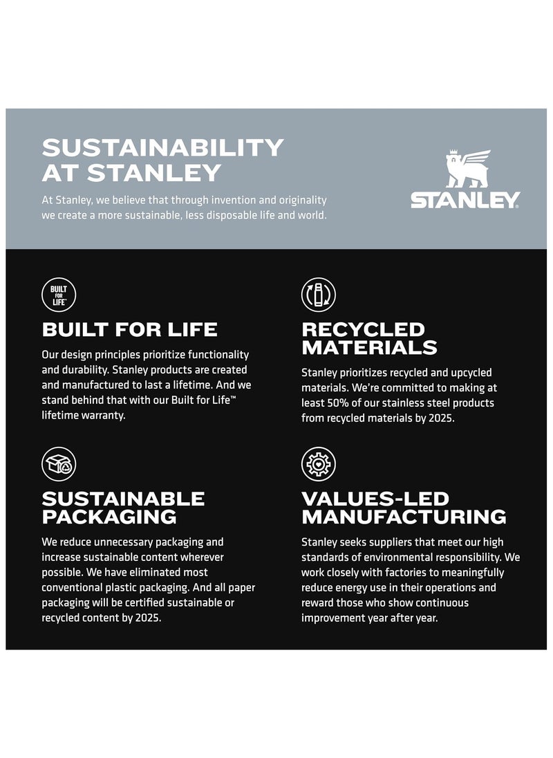 Stanley - STANLEY Quencher H2.0 FlowState Stainless Steel Vacuum Insulated Tumbler with Lid and Straw for Water, Iced Tea or Coffee (Glacier 40 oz) - Image 1