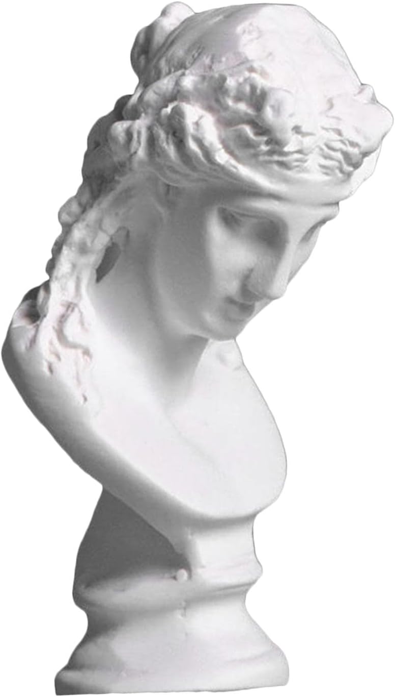 klarakoBust Statue Sculpture,Classic Greek Figure Head Statue Art Craft Resin Figurine Head Sculptures Decoration Sketch Ornament Small klarakoArias - Image 3