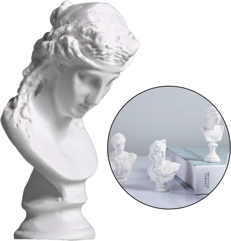 klarakoBust Statue Sculpture,Classic Greek Figure Head Statue Art Craft Resin Figurine Head Sculptures Decoration Sketch Ornament Small klarakoArias - Image 5