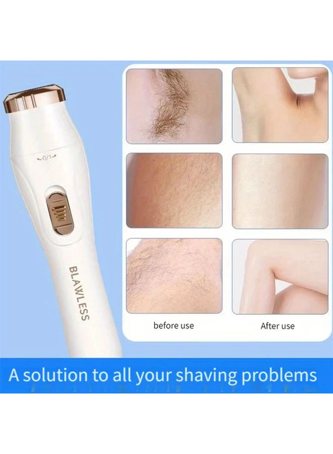 Women Blue 3 In 1 Electric Hair Removal Kit USB Rechargeable Underarm Razor Built In Li Ion Battery 150mAh Full Body Epilator Facial Trimmer And Nose Hair Trimmer Multi Functional Personal Grooming Device - Image 3