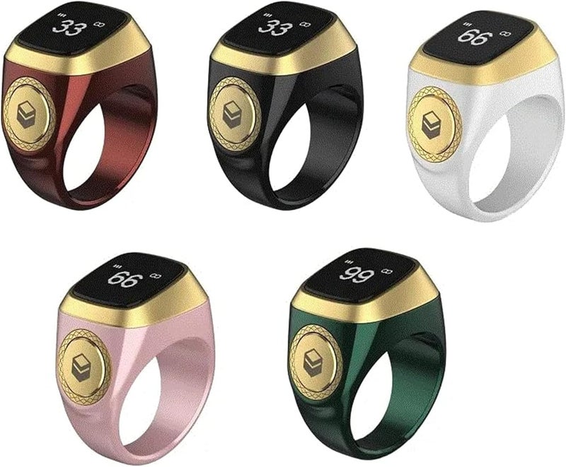 Tasbih Zikr Ring- Muslim Prayer- Prayer Timing Reminder OLED Display Tasbih Counter Smart Ring Wearable Technology Waterproof Variable in Size - Image 2