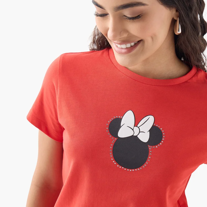 SP Characters Minnie Mouse Print T-shirt