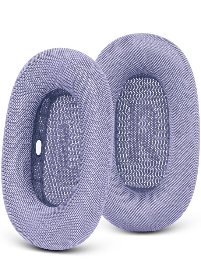 GEVO Upgraded Ear Cushions Replacement Earpads for 2024 New Apple AirPods Max Headphones, Mesh Fabric Ear Pads Cover with Memory Foam and Magnet for AirPods Max Fresh Color (Purple) - Image 1