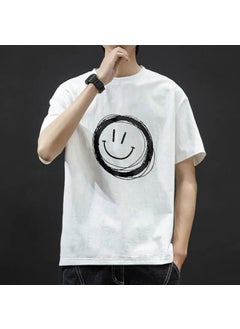 2021 New Mens Short Sleeve T-Shirts Big white smiling face