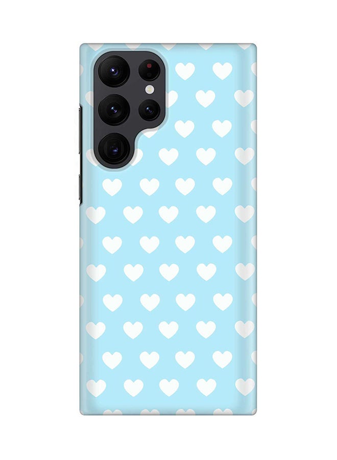 Stylizedd Case for Samsung Galaxy S22 Ultra 5G Snap Case Slim Snap Classic Series Shield Matte Finish Print - Baby Blue Hearts