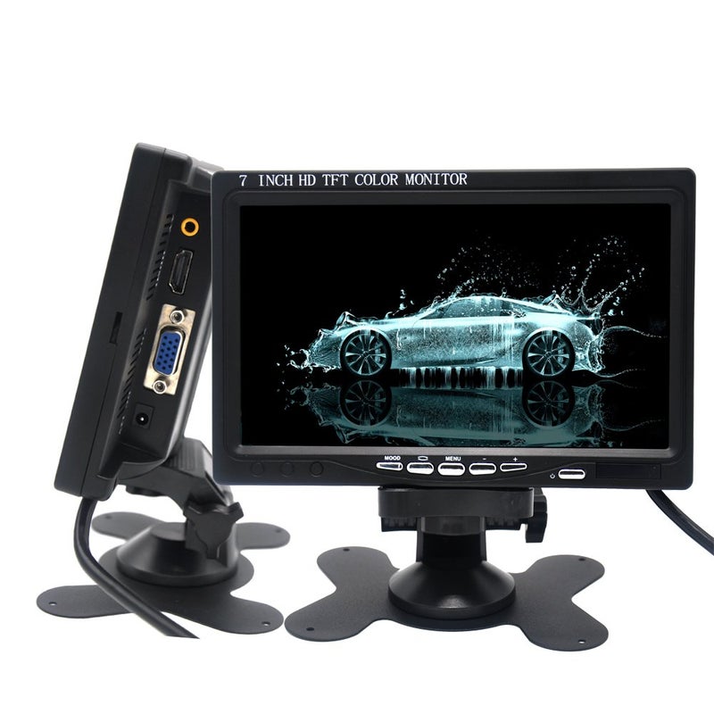 Padarsey 7 Inch Monitor HDMI - 1024x600 HD TFT LCD Screen Display AV VGA Input Built in Speaker for Raspberry Pi 3 Model B+ 3B CCTV Computer PC DVR Car - Image 1