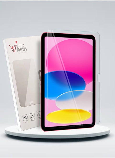 Premium Series Curved Edges Full Cover Tempered Glass Screen Protector For Apple iPad 10 (10th Generation) 10.9 Inch 2022 Clear