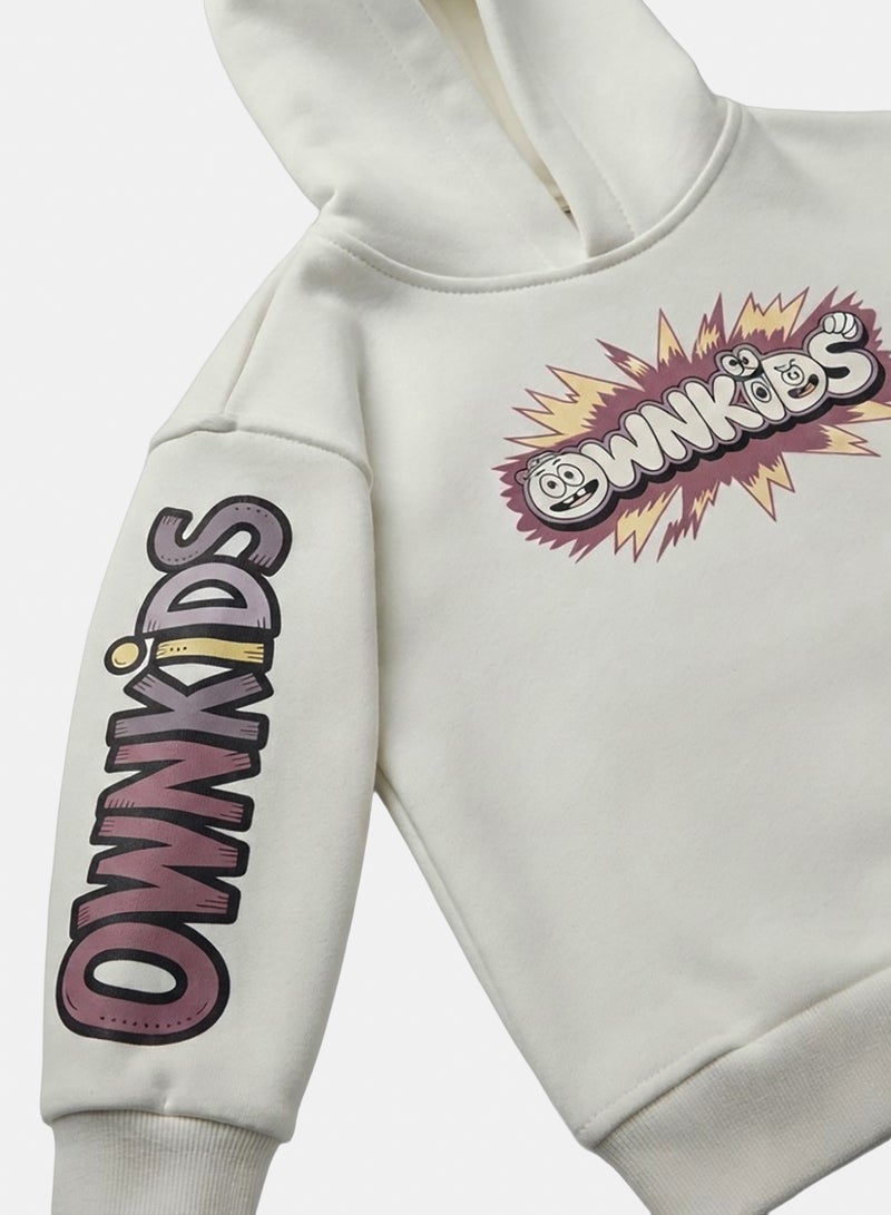 OWNKIDS Winter Melton Hoodie Printed - Image 2
