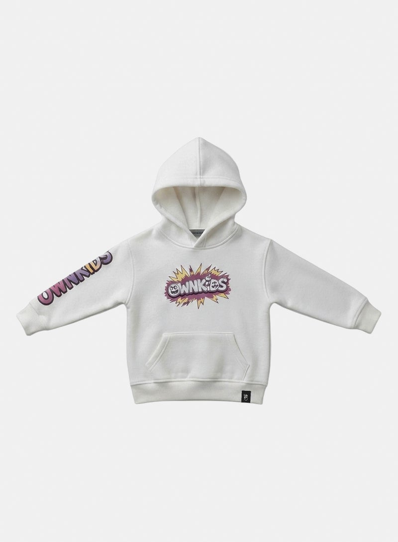OWNKIDS Winter Melton Hoodie Printed - Image 1
