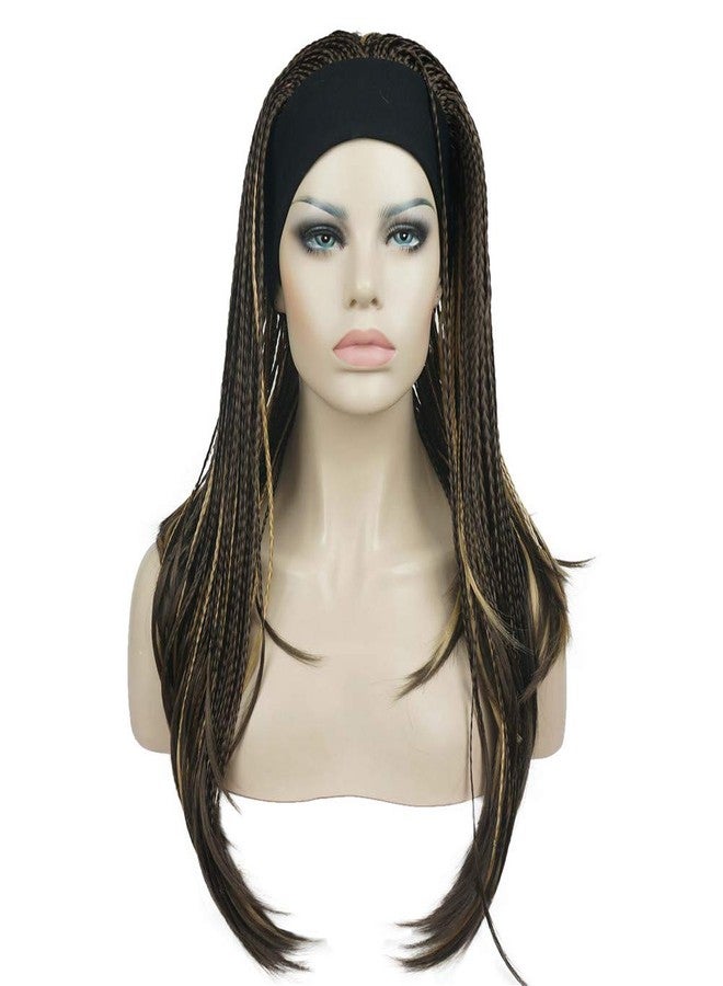 ايمول شعر كروشيه طويل مضفر من Aimole، مضفر يدويًا بالكامل، مع طوق رأس، نصف باروكة (8TT124) - Image 1